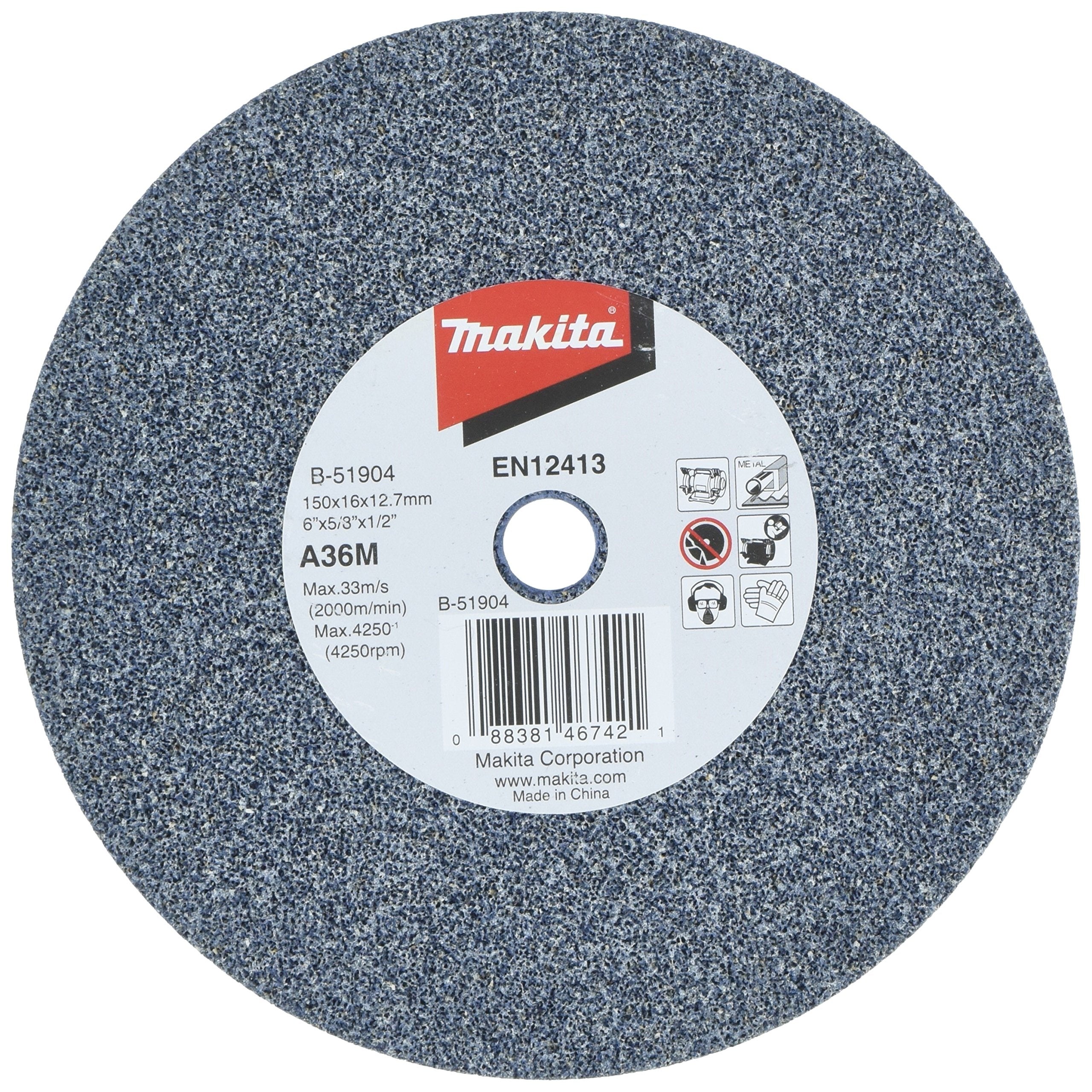 PIEDRA ESMERIL 6 X 5/8 X 1/2 #36 B-51904