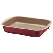 ASADERA RECTANGULAR HONDA 28 CM ROJA TRAMONTINA