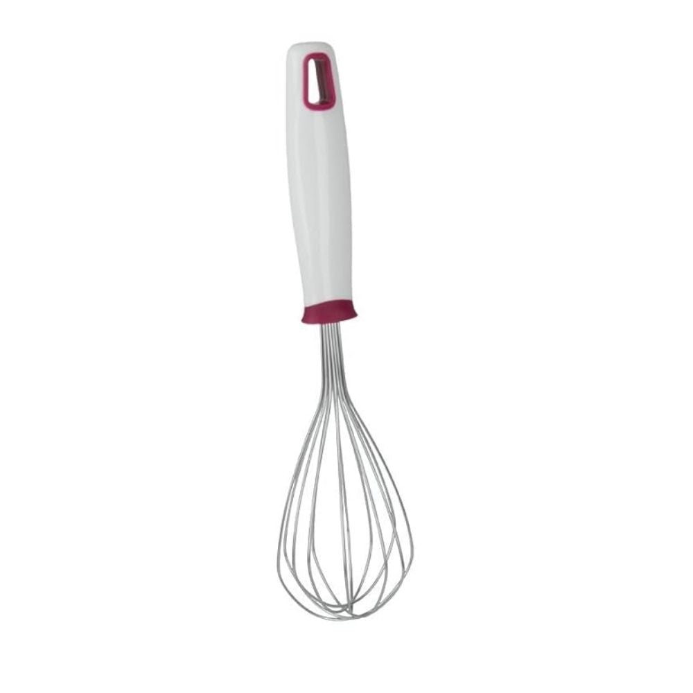 BATIDOR INOX 27 CM MANGO PLASTICO METALTEX