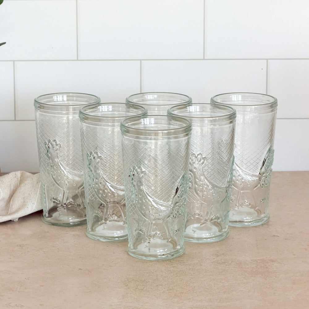 SET 6 VASO DE GALLO AGRANDAO 450 CC