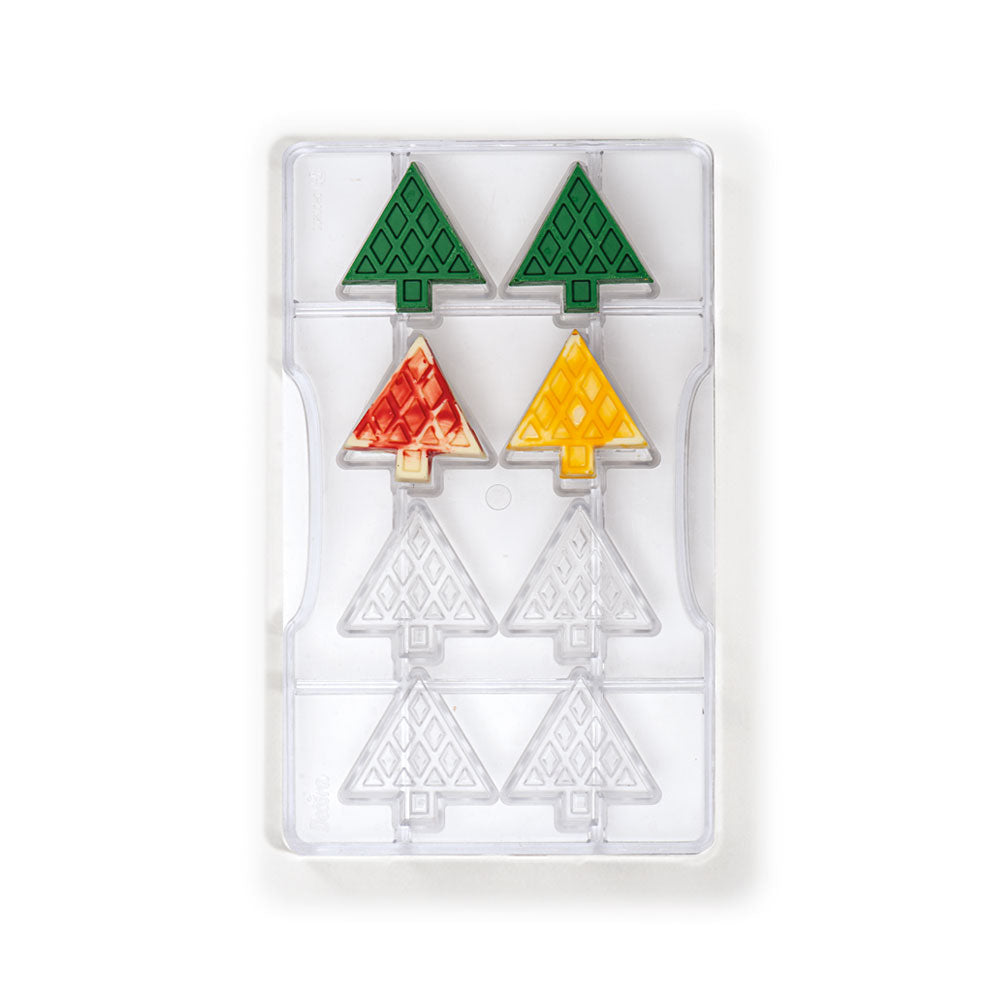 MOLDE DE CHOCOLATE PINO/ARBOL NAVIDAD 8 CAV DECORA