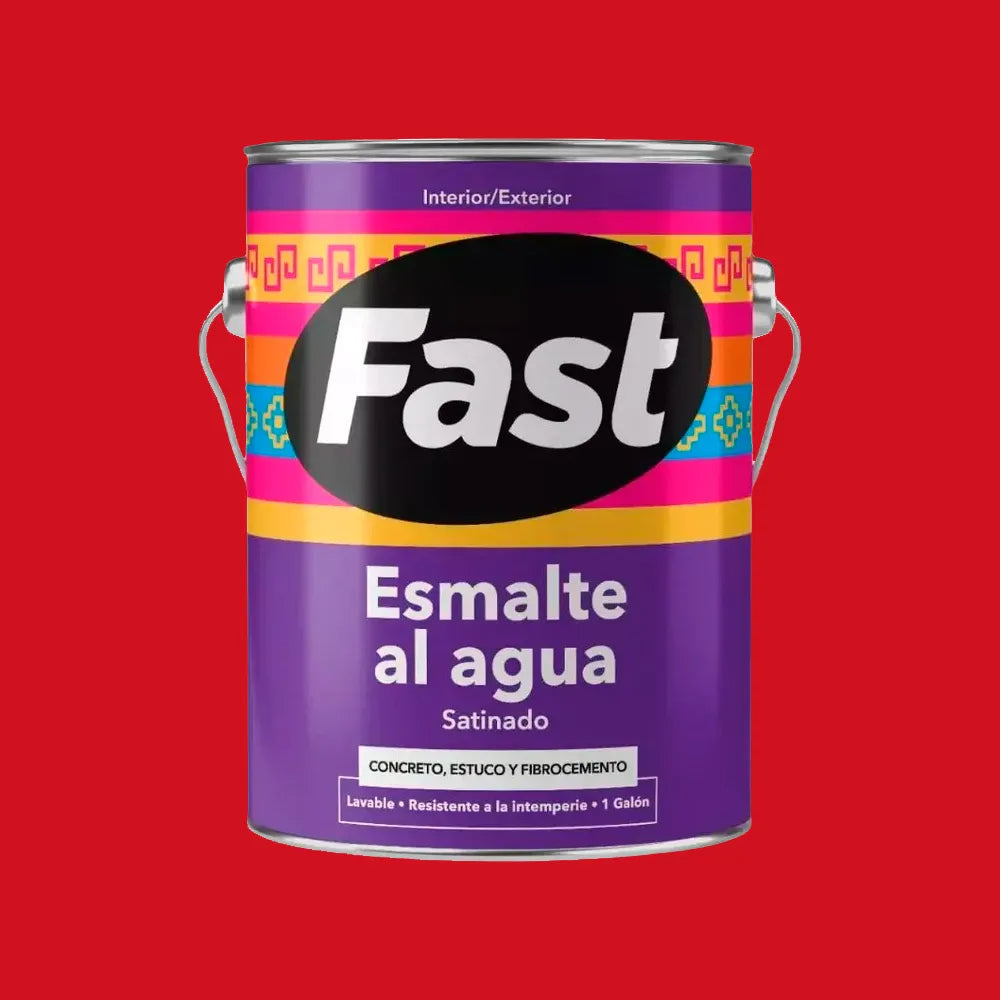 ESMALTE AL AGUA FAST ROJO ITALIANO GALON
