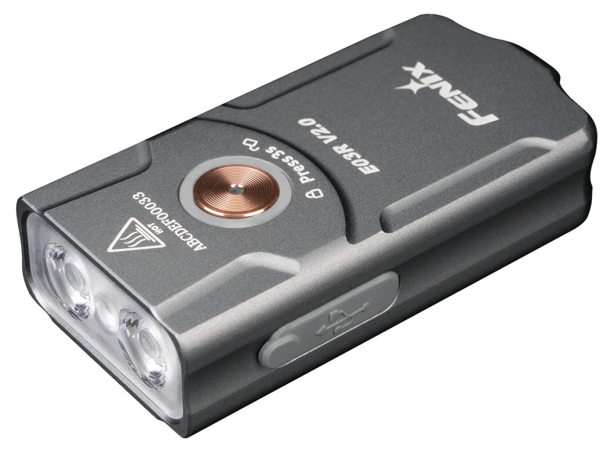 LINTERNA FENIX E03R GRIS  500lm 90 mts