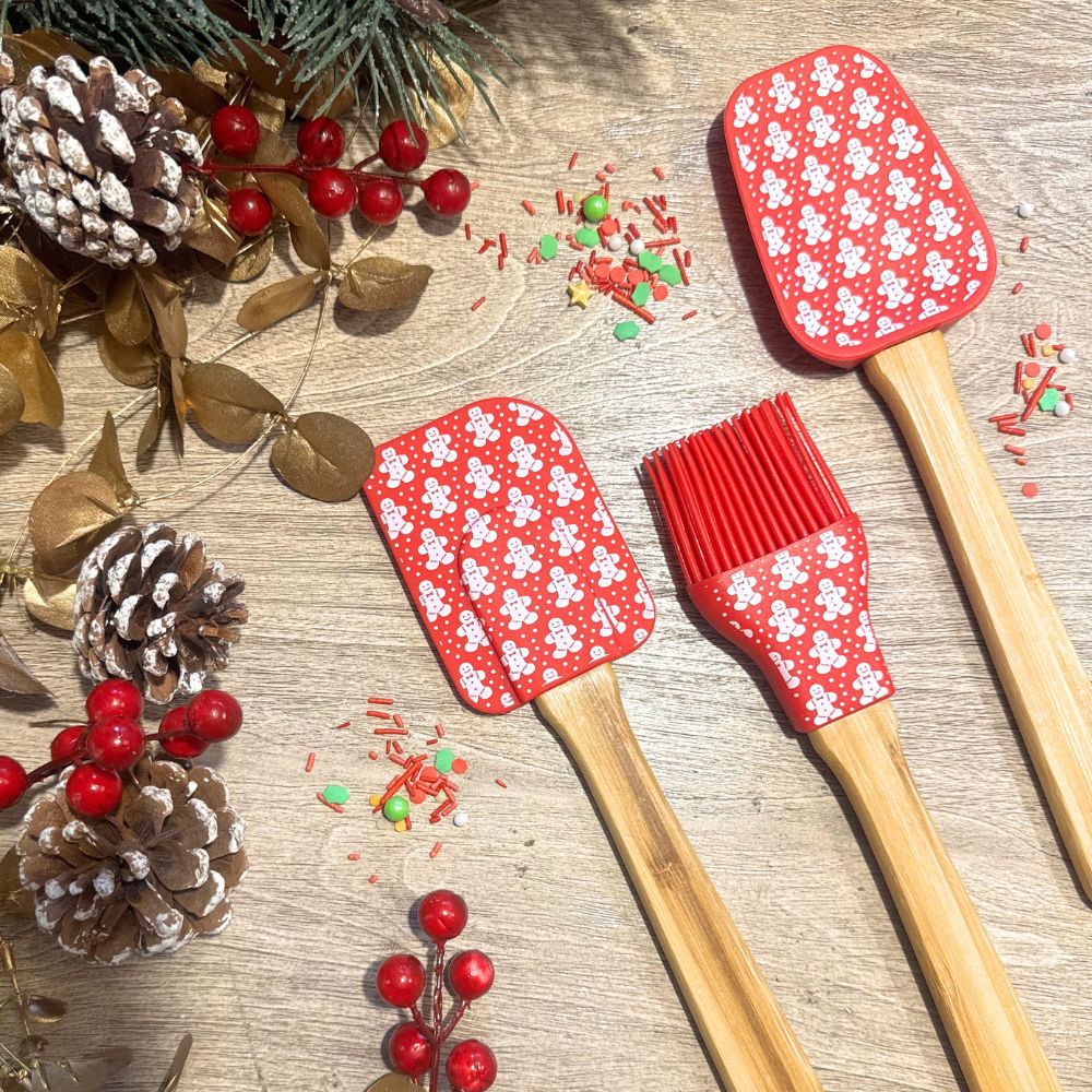 SET 3 UTENSILIO COCINA GALLETA MIRO CHRISTMAS