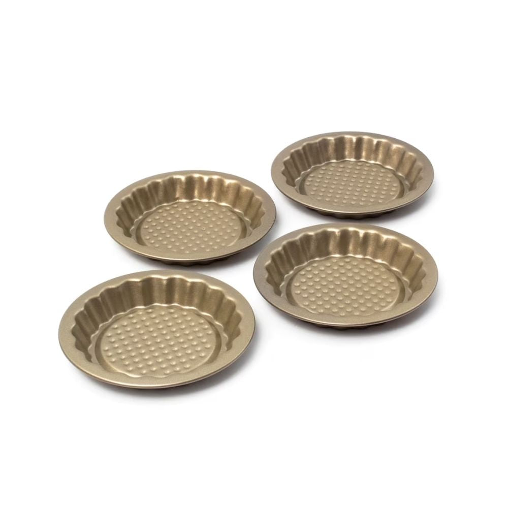 SET 4 MINI TARTALETAS GOLD ILKO