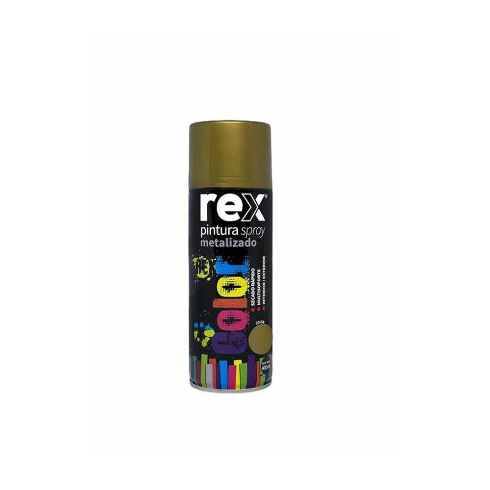 PINTURA SPRAY METALICO DORADO REX 400 ML