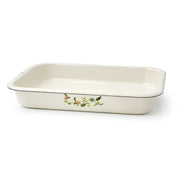 ASADERA ENLOZADA BLANCA FLORES 36 CM BOLTON