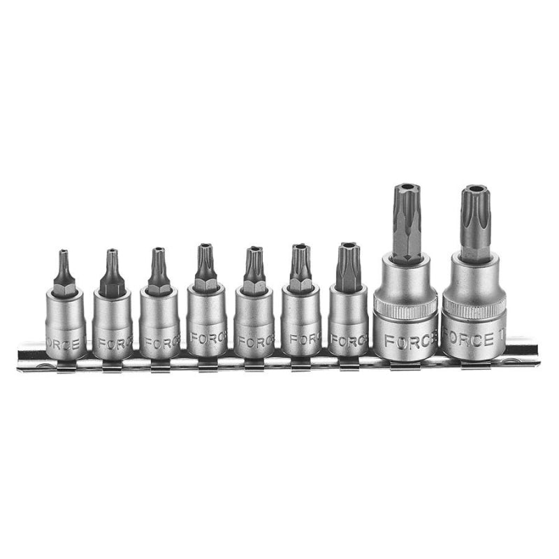 JGO. DADOS TORX []1/4" Y []3/8" 9 PZS #3095 FORCE