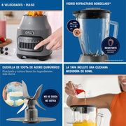 LICUADORA NEGRA 6 VELOCIDADES 800W BLSTPEG-GPB OSTER