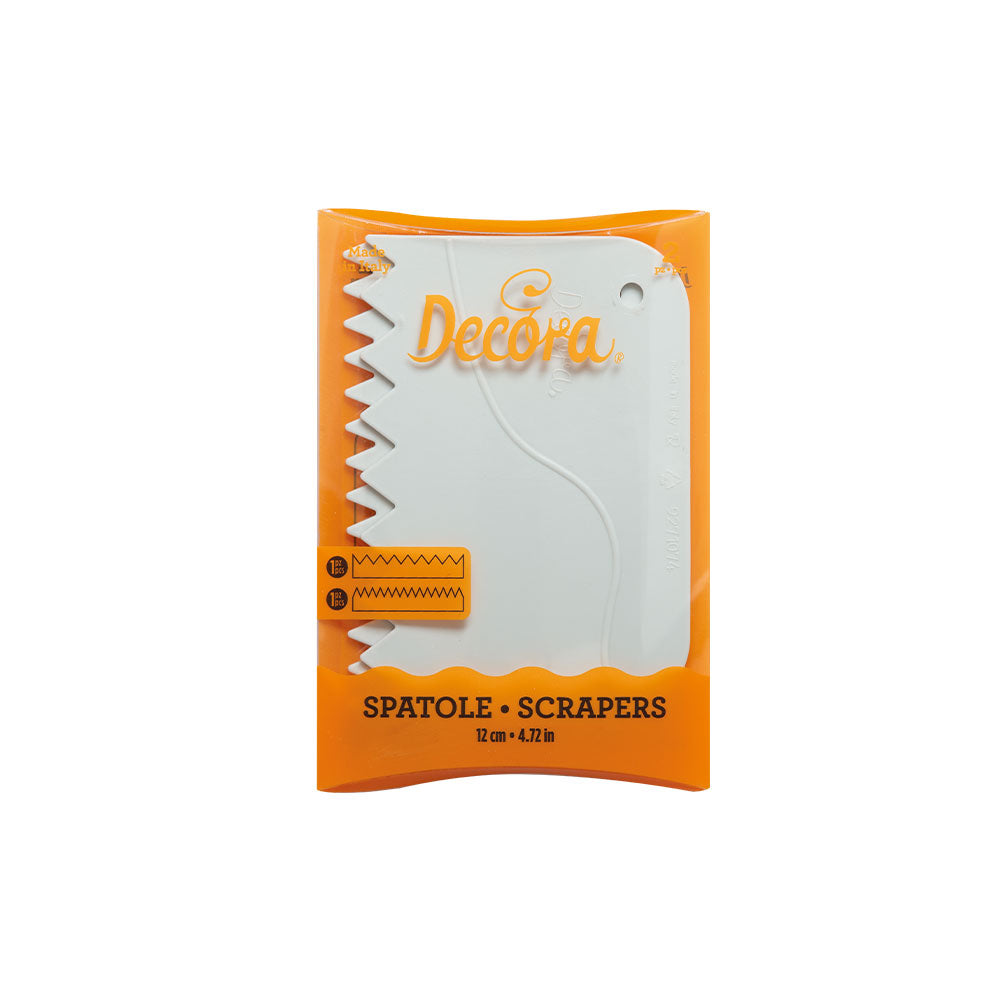 SET 2 RASPAS PLASTICAS DENTADAS DECORA