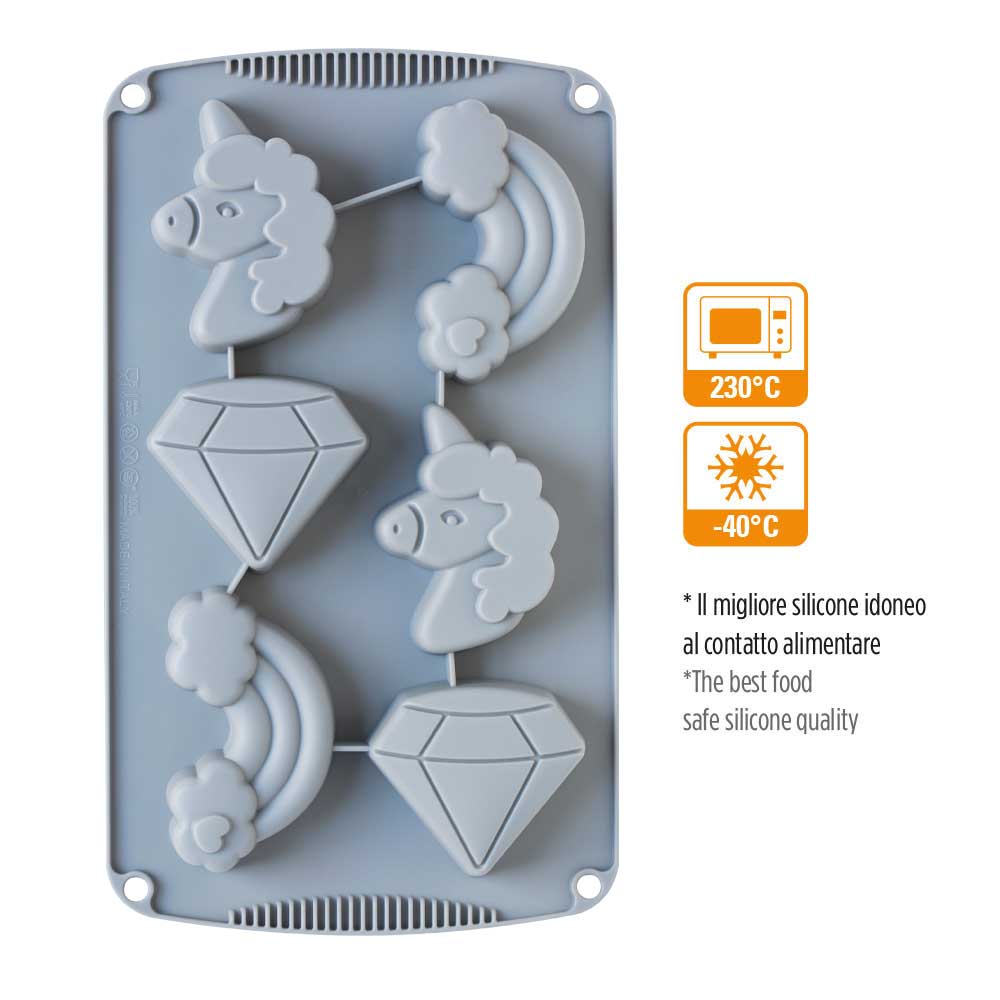 MOLDE DE SILICONA UNICORNIOS 6 CAV DECORA