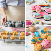 MOLDE DE SILICONA UNICORNIOS 6 CAV DECORA