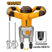 MEZCLADOR MORTERO INGCO DUPLEX MX218008 1800W