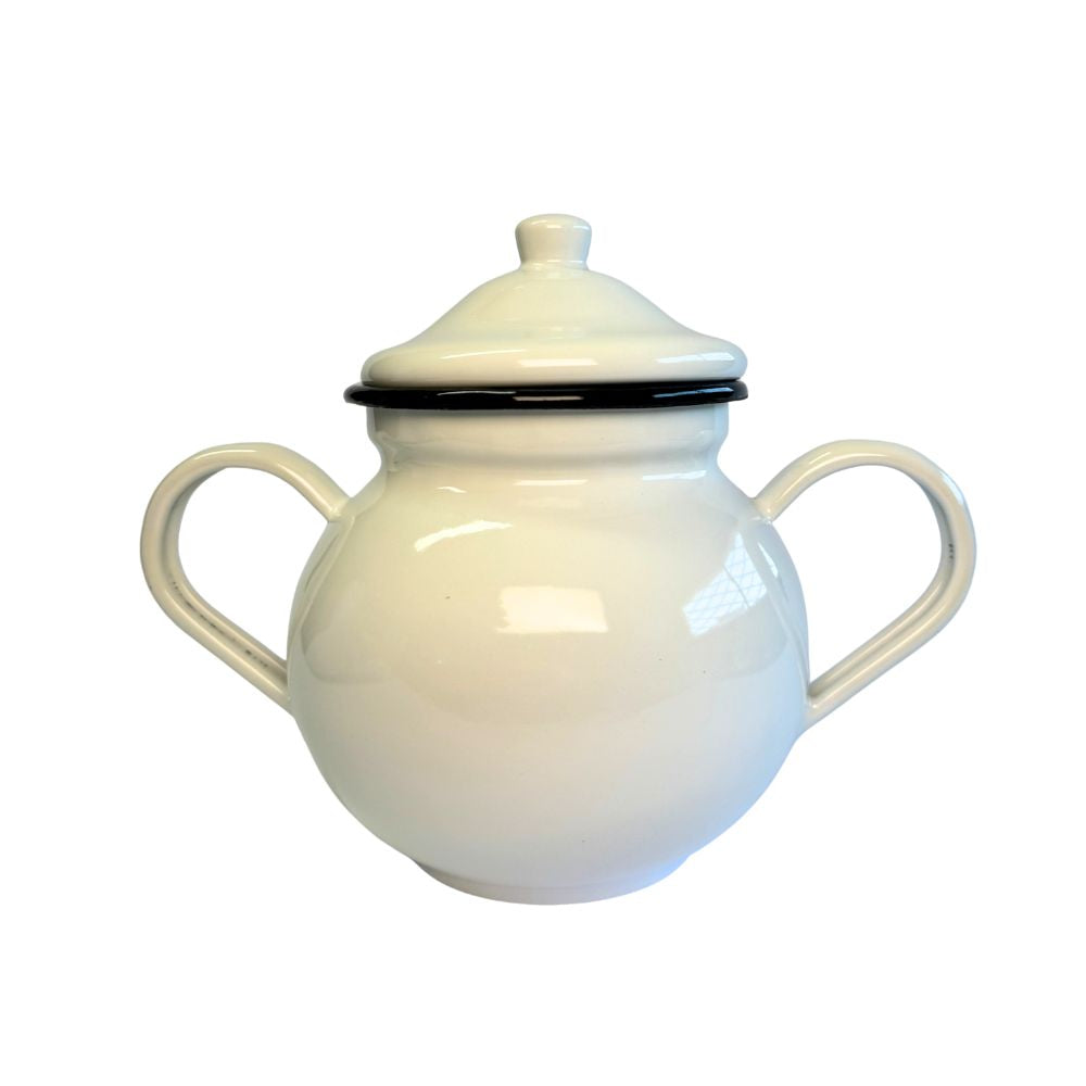 AZUCARERO ENLOZADO BLANCO 500 ML CON TAPA IMPOGAR