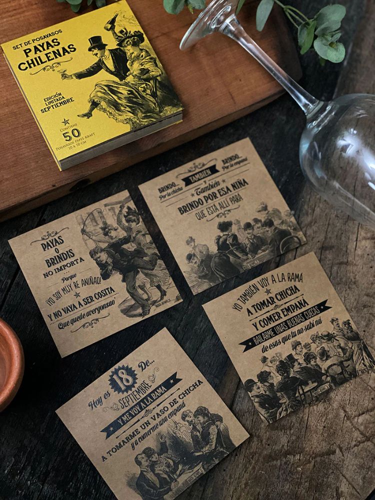 TACO 50 POSAVASOS PAYAS INDIGO DE PAPEL