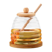 MIELERO VIDRIO Y MADERA 480 ML