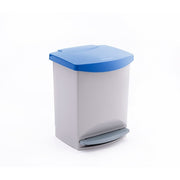 BASURERO CUBO PEDAL RECICLADO 25 L AZUL ARAVEN