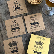 TACO 50 POSAVASOS PAPA EL REY INDIGO DE PAPEL