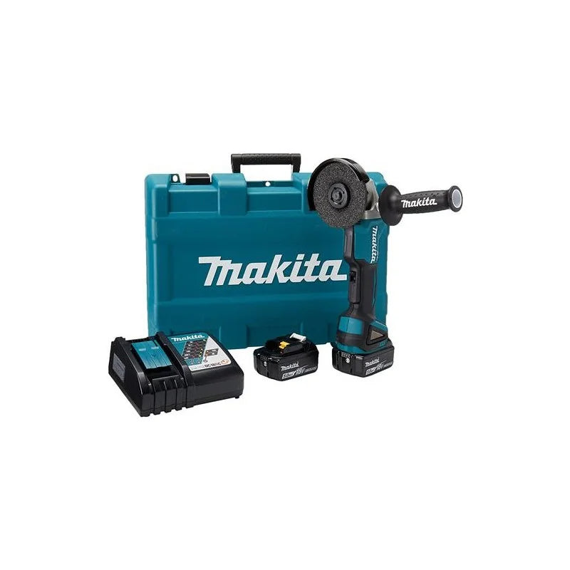 ESMERIL ANGULAR MAKITA 4.1/2 DGA458RTE 2 BAT 5Ah