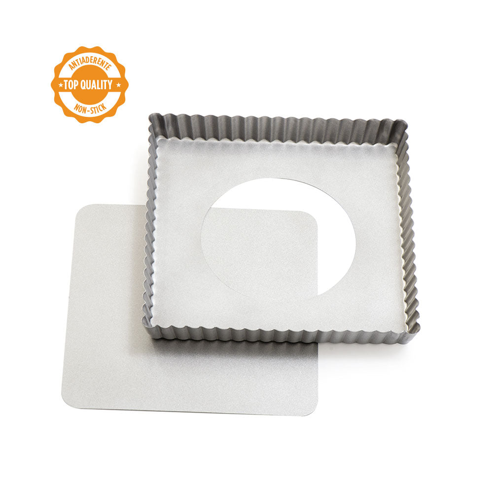 MOLDE TARTA DESMONT ANTIADH 21X21X3.5 CM DECORA