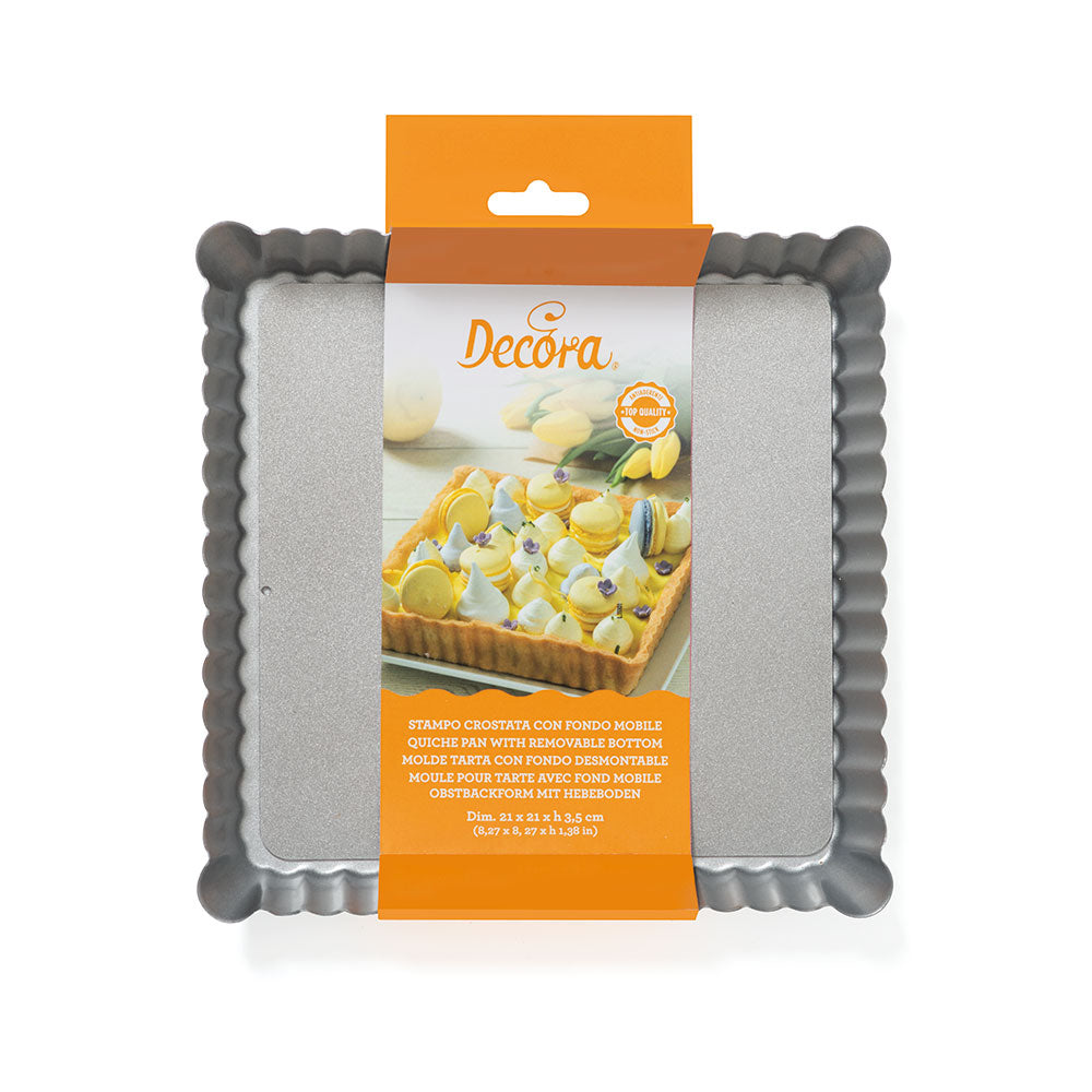 MOLDE TARTA DESMONT ANTIADH 21X21X3.5 CM DECORA