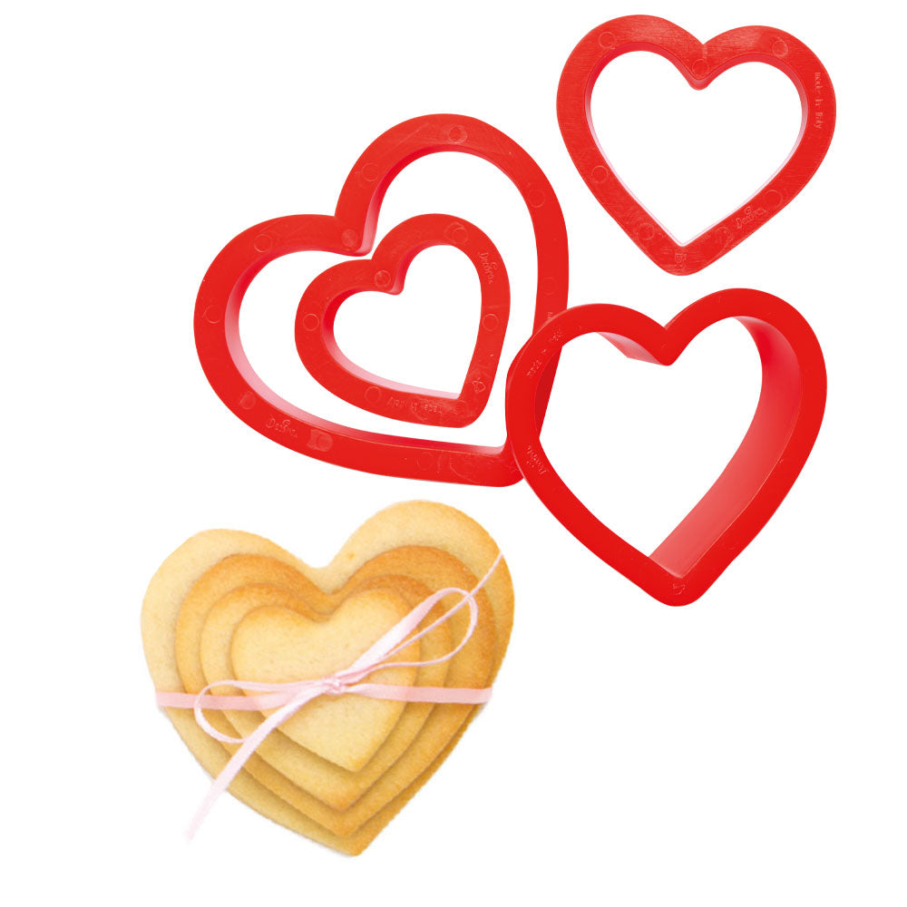 SET 4 CORTA CORAZON 4/5.5/7/8 X 2.2 CM DECORA