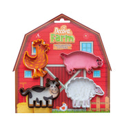 SET 4 CORTA GALLETAS ANIMALES GRANJA DECORA