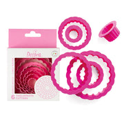 SET 6 CORTA CIRCULARES RIZADOS DECORA