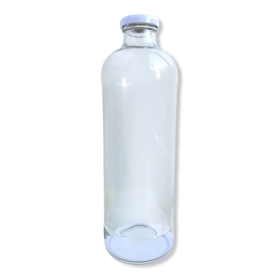 BOTELLA VIDRIO SLIM 1 LT C/TAPA
