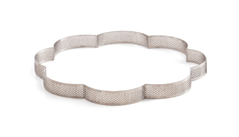 MOLDE FLOR MICROPERFORADO INOX 24X24X3.5 H CM DECORA