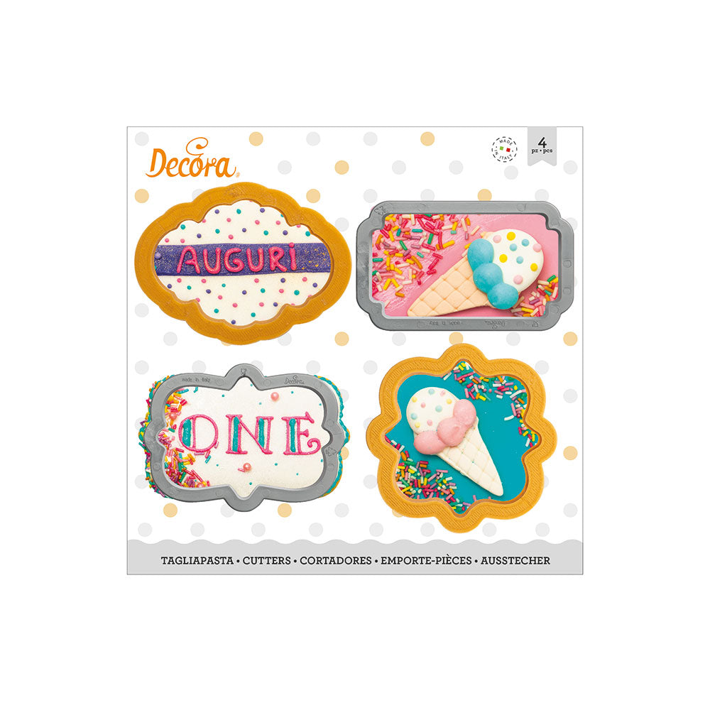 SET 4 CORTA GALLETA MARCOS DECORA