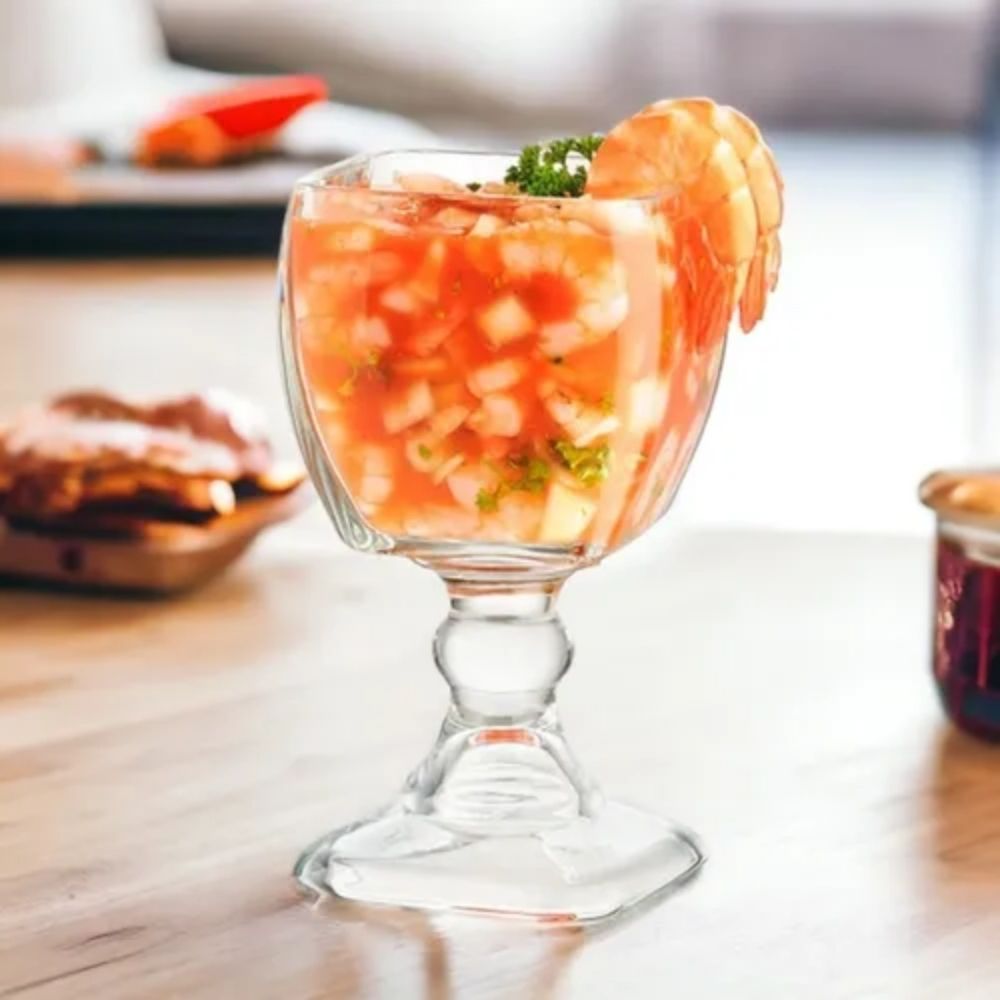 COPA VIDRIO CUADRADA 610 ML CRISA