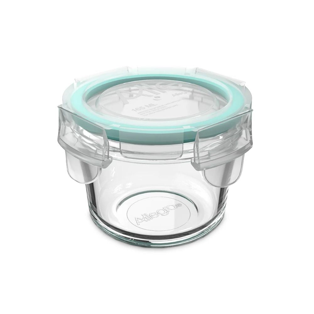 CONTENEDOR HERMETICO VIDRIO REDONDO 165 ML ALLEGRA