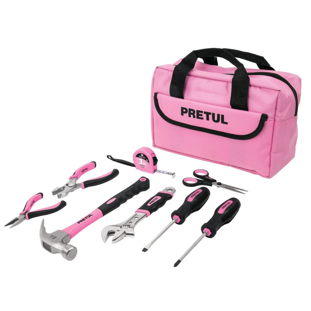 SET HERRAMIENTAS 8 PZS rosado PRETUL SET-MA8