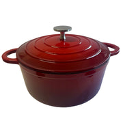 CACEROLA FIERRO FUNDIDO 24 CM ROJA IMPOGAR
