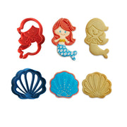 SET 2 CORTA GALLETA CONCHA Y SIRENA DECORA