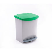 BASURERO CUBO PEDAL RECICLADO 25 L VERDE ARAVEN