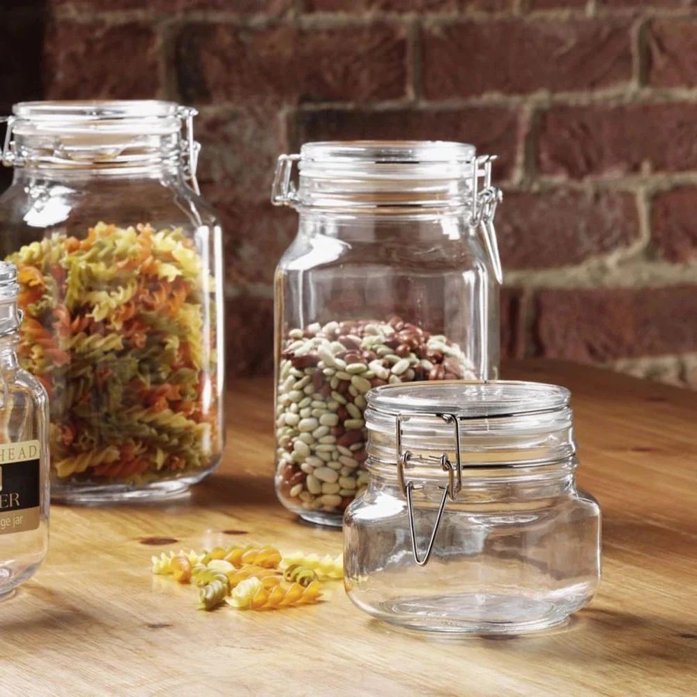 FRASCO CUADRADO CIERRE CLIP 1.5 LT KILNER