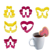 JUEGO CORTA GALLETAS 6 PZAS PARA TAZA METALTEX