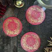 SET 12 POSAVASOS LAZO ROJO 10.5 CM INDIGO DE PAPEL