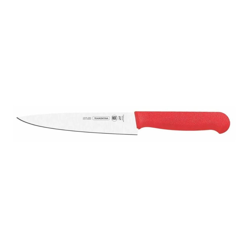 CUCHILLO CARNE 6" ROJO TRAMONTINA