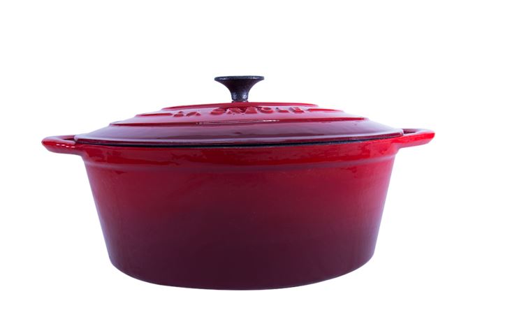 CACEROLA OVALADA ROJA 24 CM 4 LT LA CREOLE