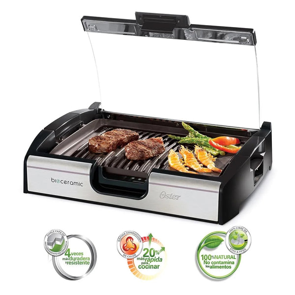 PARRILLA BIOCERAMICA CON TAPA 3006 OSTER