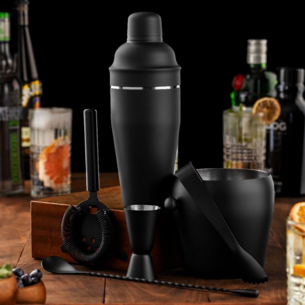 SET BAR 6 PZS NEGRO MANHATTAN ICE LUGANO