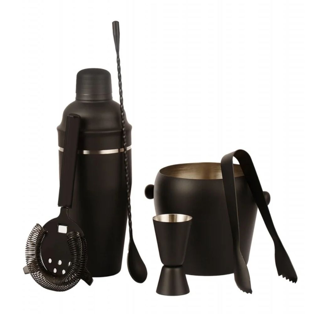 SET BAR 6 PZS NEGRO MANHATTAN ICE LUGANO