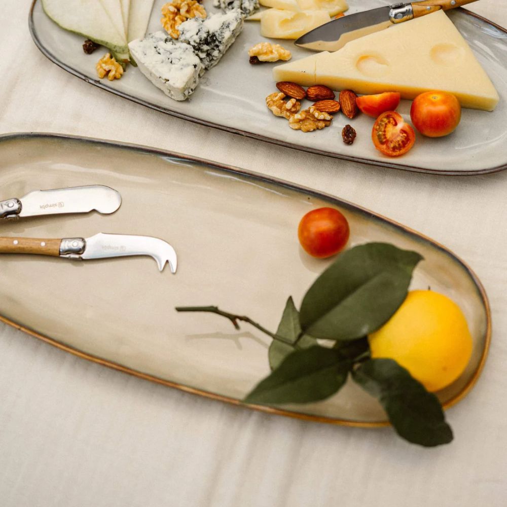 PLATO APERITIVO OVALADO CERAMICA SIENA 36 CM SIMPLIT