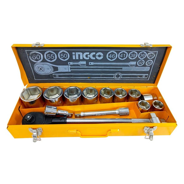JUEGO DADOS []3/4" INGCO 30-60 MM HKTS034