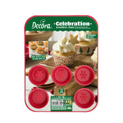 MOLDE MUFFIN 12 CAV ROJO NAVIDAD DECORA