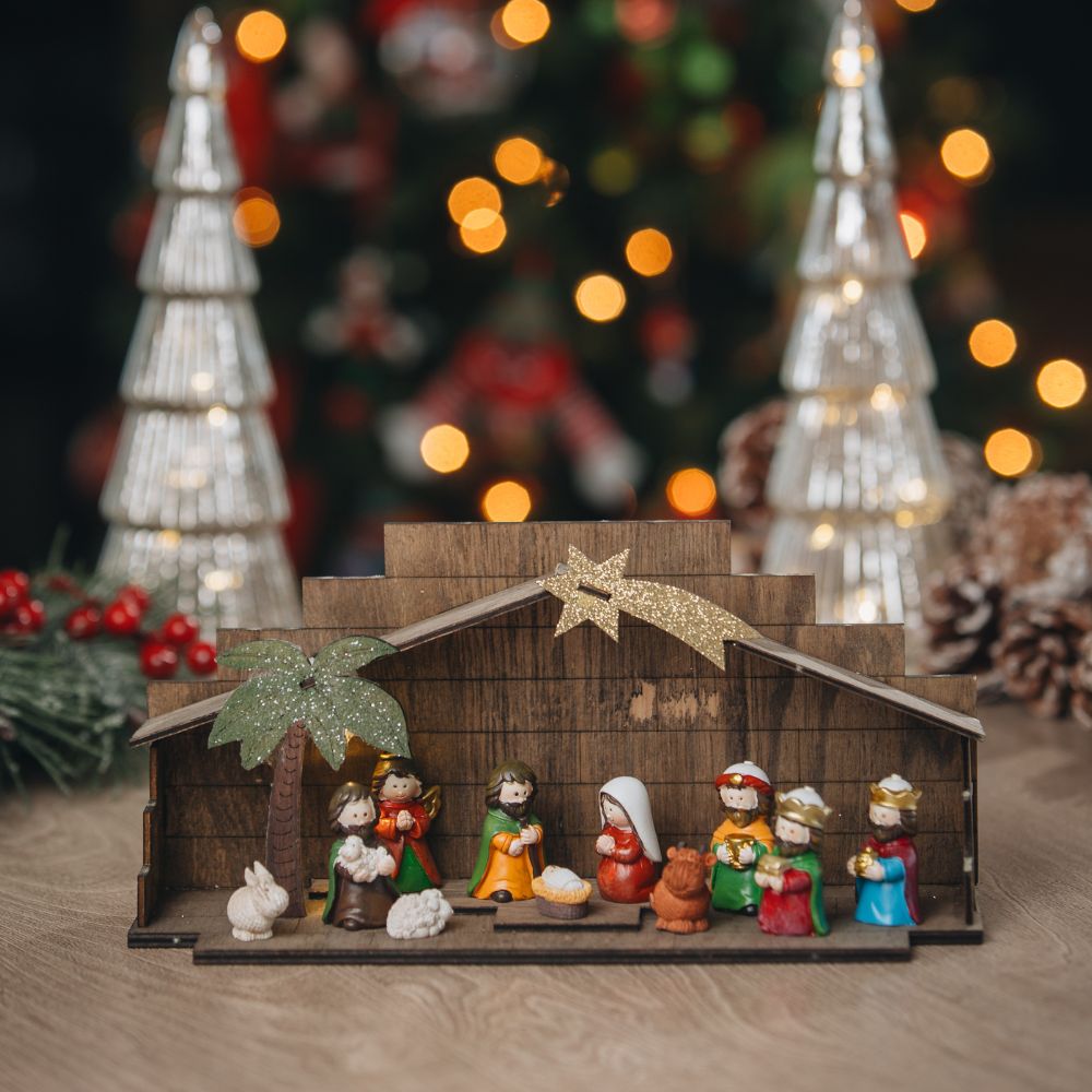 PESEBRE C/ LUZ 11 PZS ESTRELLA MIRO CHRISTMAS