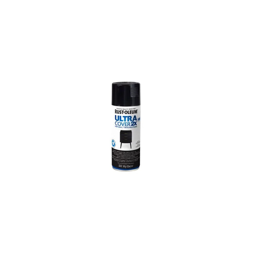 SPRAY ULTRA COVER 2X GRIS OSCURO BRILL 340 GR RO